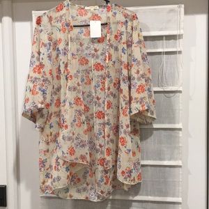 BNWT lightweight sheer floral cardigan